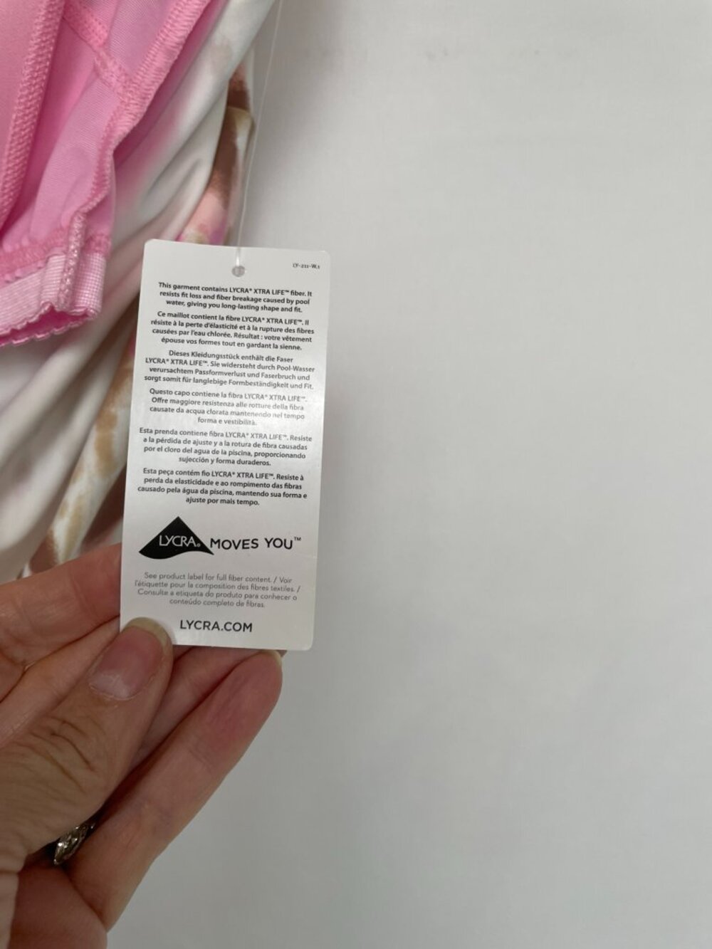 Lands' End Tie Dye Chlorine Resistant High Neck UPF 50 Modest Tankini Top 18W - Picture 8 of 8